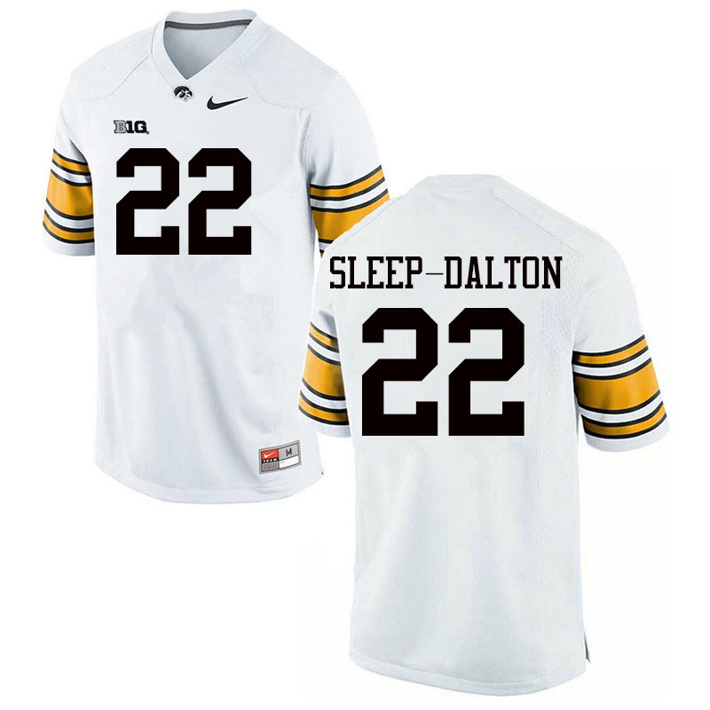 Men #22 Michael Sleep-Dalton Iowa Hawkeyes College Football Jerseys Sale-White - Click Image to Close